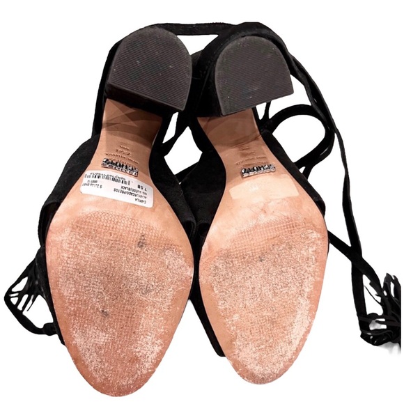 Shutz black suede Damila crisscross tie sandals - Picture 11 of 11